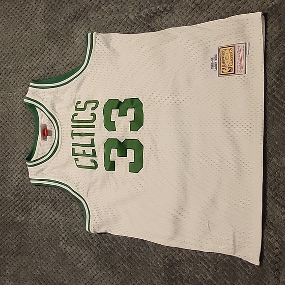 Mitchell & Ness Other - White and Green.  Boys XL 18/20 LARRY BIRD Hardwood Classics JERSEY!!